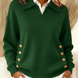 Giovanna™ | Maglione con collo polo e bottoni