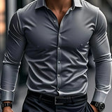 Varel | Camicia elegante a maniche lunghe con bottoni