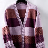 Donna - Cardigan oversize in maglia - Stile accogliente