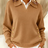 Giovanna™ | Maglione con collo polo e bottoni