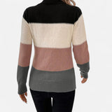 Valmonti | Maglione a righe da donna con scollo tondo in maglia
