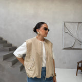 Gilet Leggero da Donna – Senza Maniche, Adatto per Primavera e Estate, Uso Casual