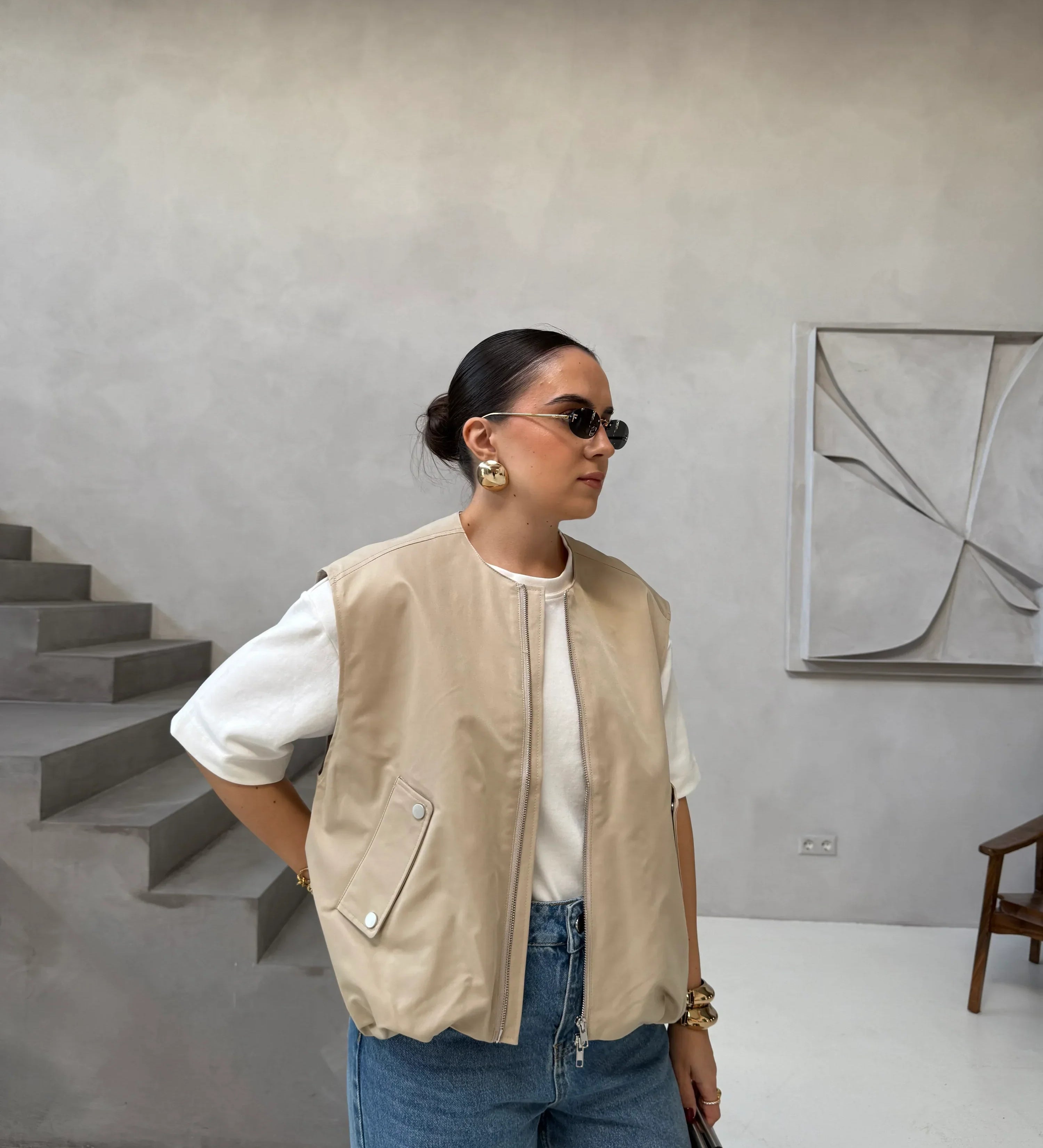 Gilet Leggero da Donna – Senza Maniche, Adatto per Primavera e Estate, Uso Casual
