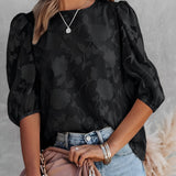 Camicetta in chiffon con maniche a sbuffo da donna