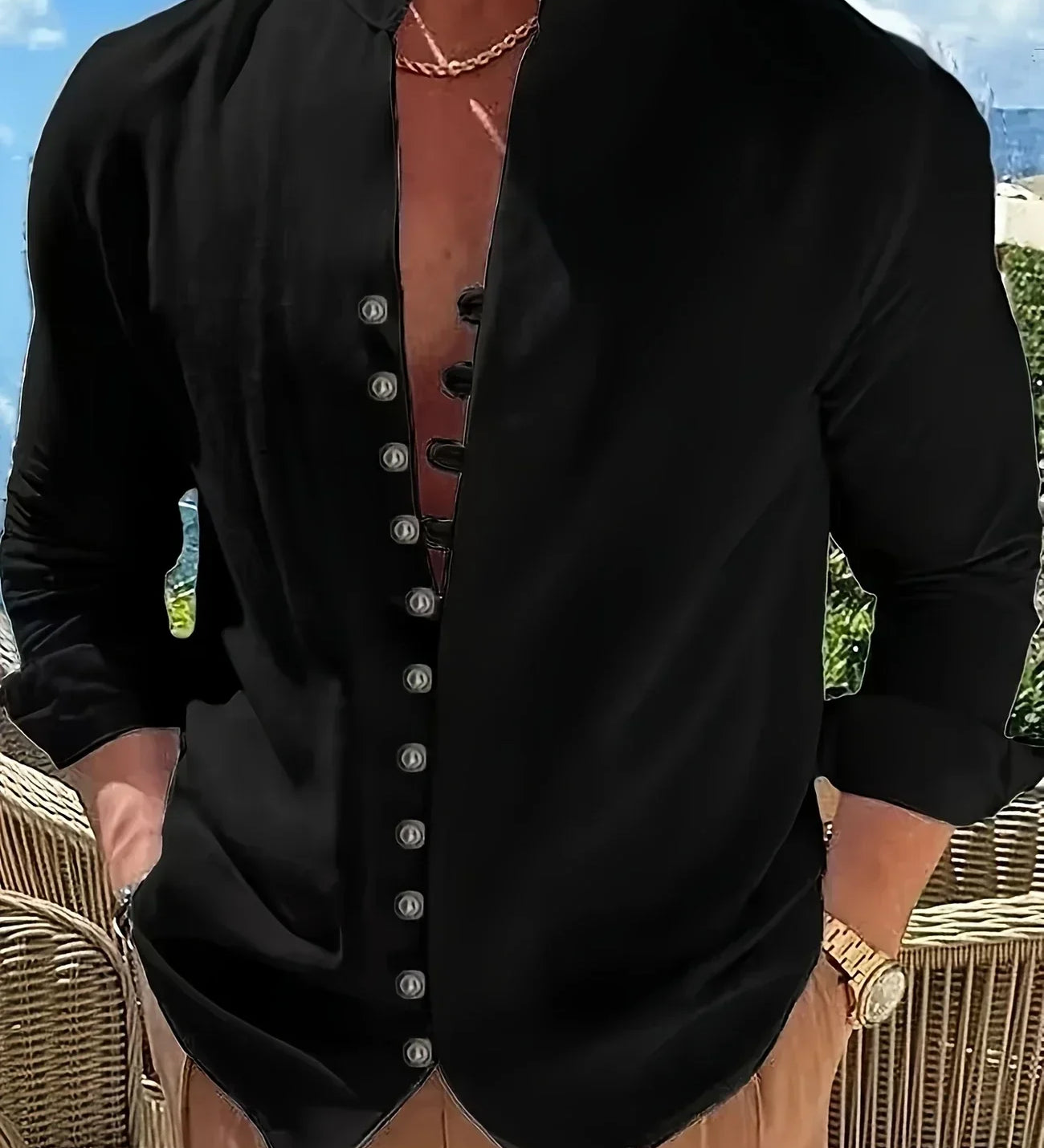 Varel | Camicia leggera in cotone a maniche lunghe