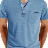 Varel | T-shirt elegante con colletto rotondo e tasca