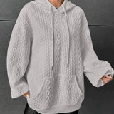 Maglione oversize con cappuccio da donna – Comodo, rilassato, con coulisse, casual, caldo, quotidiano
