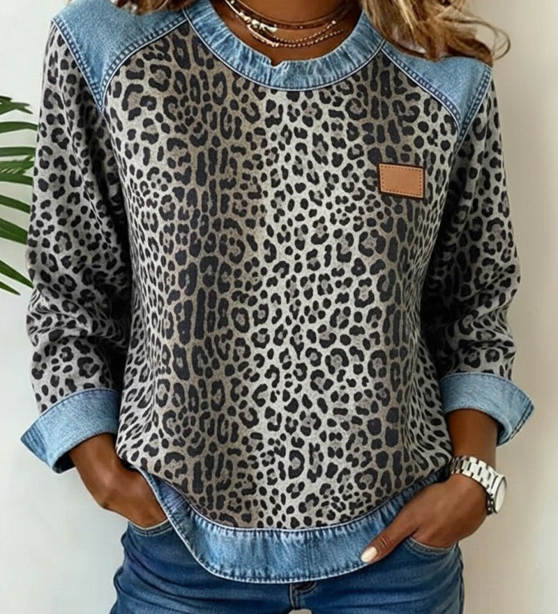 Maglione da donna con stampa leopardata | Morbido e confortevole