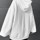 Maglione oversize con cappuccio da donna – Comodo, rilassato, con coulisse, casual, caldo, quotidiano