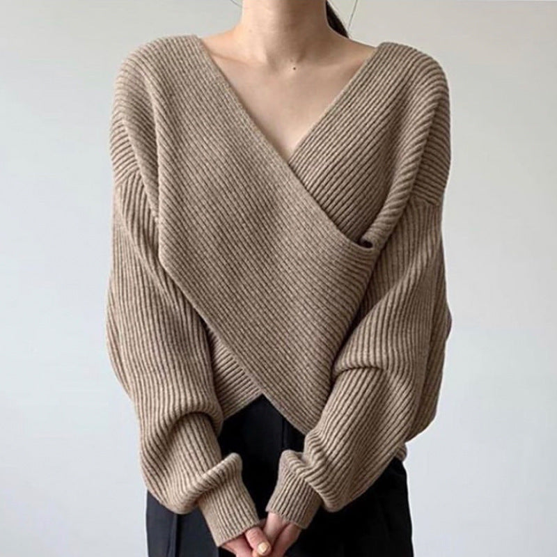 Varel | Pullover in maglia incrociata chic