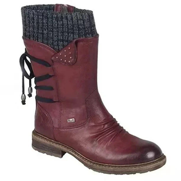 Donna - Stivaletti invernali con lacci - Eleganti e caldi