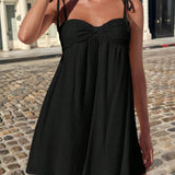 Elegante mini abito semplice da donna – Vestibilità comoda e alla moda