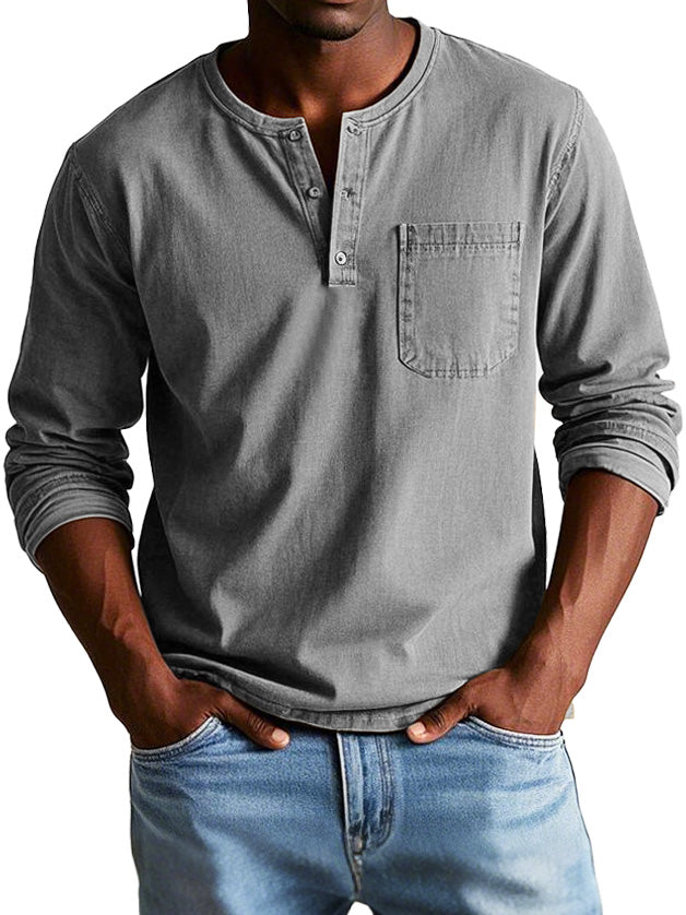 Varel | Camicia Vintage a Maniche Lunghe