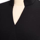 Abito Donna Scollo V – Con Cintura e Collo alla Cinese, Adatto per Lavoro e Occasioni Speciali