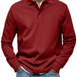 Varel | Camicia Poloshirt Casual a Maniche Lunghe