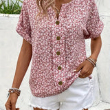 Blusa floreale leggera da donna