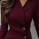 Abito Midi A-line da Donna – Con Bottoni, Adatto per Uso Casual e Quotidiano