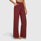 Pantaloni dritti a vita alta da donna – Vestibilità comoda e rilassata
