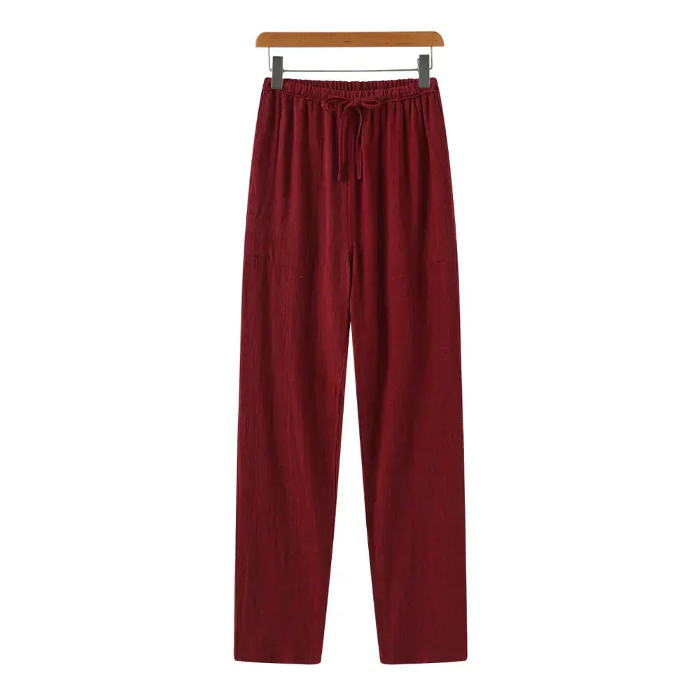 Varel | Pantaloni slim in lino