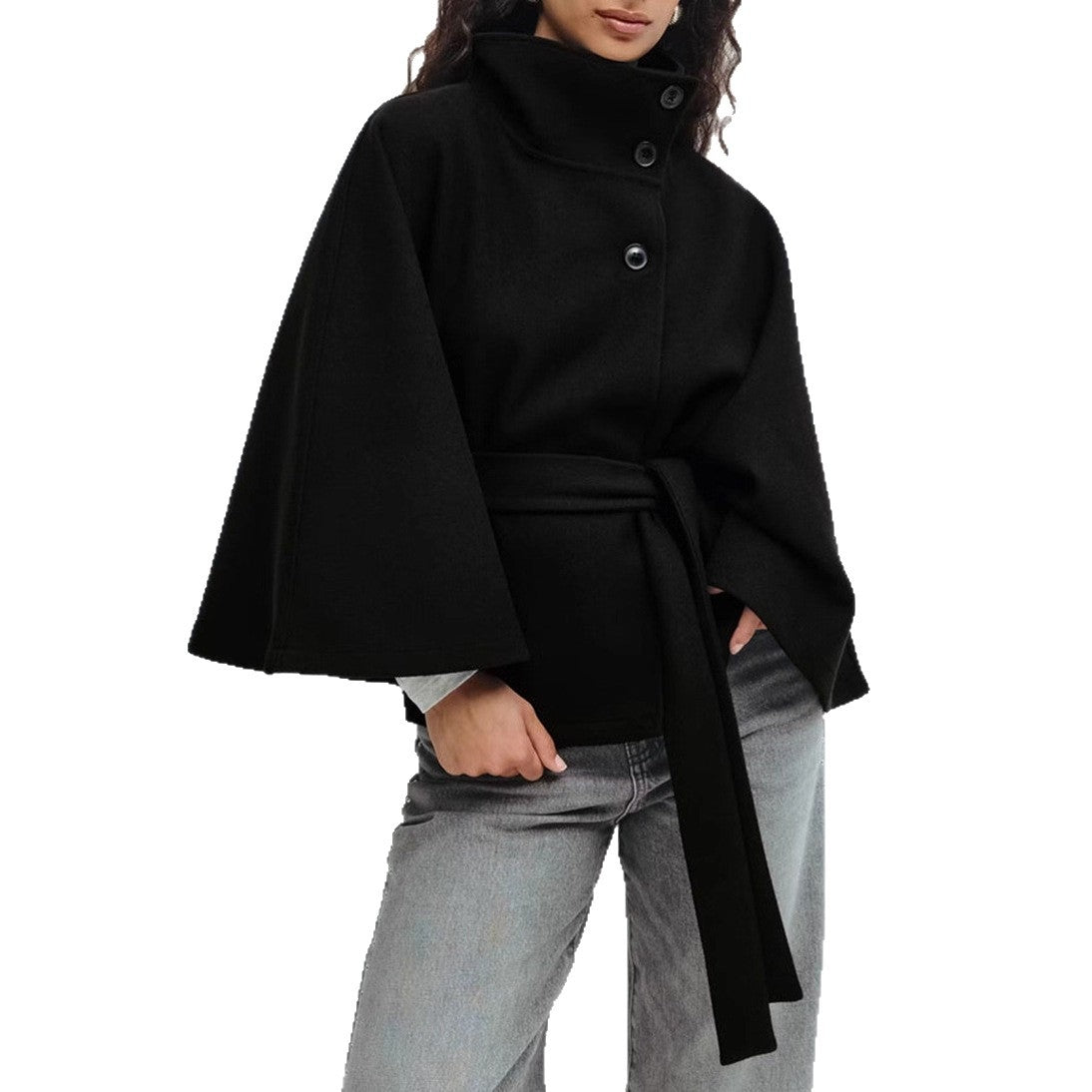 Donna - Giacca elegante fluida con cintura