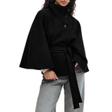 Donna - Giacca elegante fluida con cintura