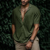 Camicia da uomo in lino leggera e traspirante