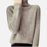 Valmonti | Maglione dolcevita spesso a coste da donna