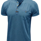 Varel | T-shirt elegante con scollo rotondo e tasca