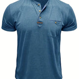 Varel | T-shirt elegante con scollo rotondo e tasca