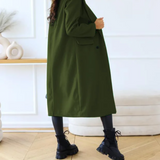 Trench lungo aderente da donna - Elegante e confortevole autunno inverno