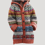 Donna - Cardigan a maglia grossa - Stile Fair Isle
