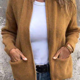 Cardigan da donna in morbido cotone lavorato a maglia - Stratificazione leggera