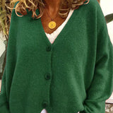 Donna - Cardigan con scollo a V e bottoni sul davanti