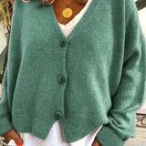 Donna - Cardigan con scollo a V e bottoni sul davanti