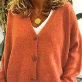 Donna - Cardigan con scollo a V e bottoni sul davanti
