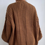 Donna - Cardigan in maglia a cavi - Maglieria accogliente