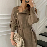 Donna - Vestito dalla vestibilità rilassata - Fronte bottoni