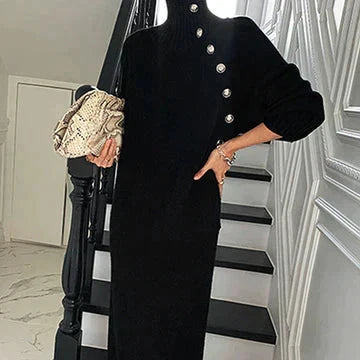 Donna - Vestito dalla vestibilità rilassata - Fronte bottoni