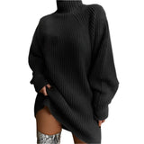 Donna - Maglione dolcevita oversize - Stile maglia accogliente
