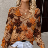 Donna - Maglia con motivo floreale - Maglieria alla moda