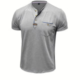 Varel | T-shirt elegante con scollo rotondo e tasca
