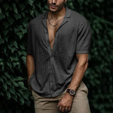 Camicia da uomo in lino leggera e traspirante
