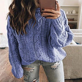 Donna - Maglia a maglia grossa - Design a cavi di tendenza
