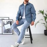 Camicia da uomo con bottoni eleganti e di qualità
