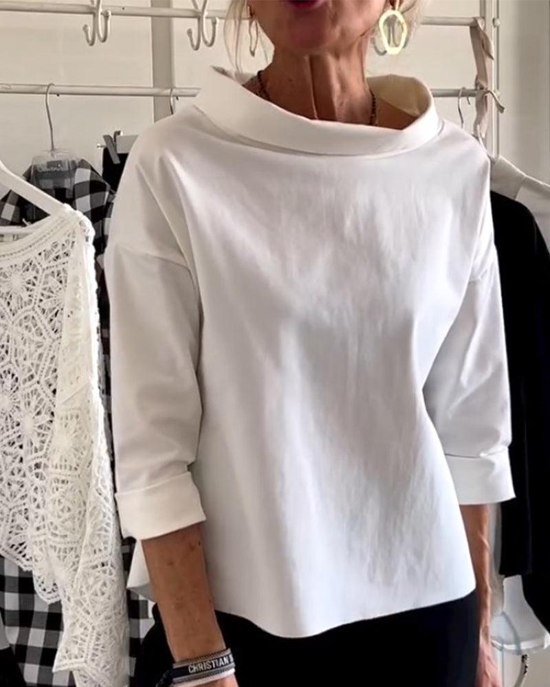 Top Slim Fit Donna – Adatto per Uso Quotidiano, Con Maniche Corte