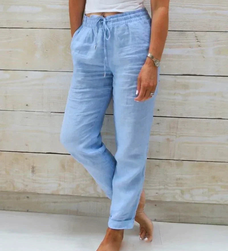 Pantaloni Donna a Vita Alta – Slim Fit, Adatti per Uso Casual e Lavorativo