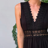 Abito A-line da Donna – Con Scollatura a V, Adatto per Occasioni Festive