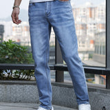 Jeans casual da uomo | Elasticizzati mediamente dal design classico | Pantaloni in denim