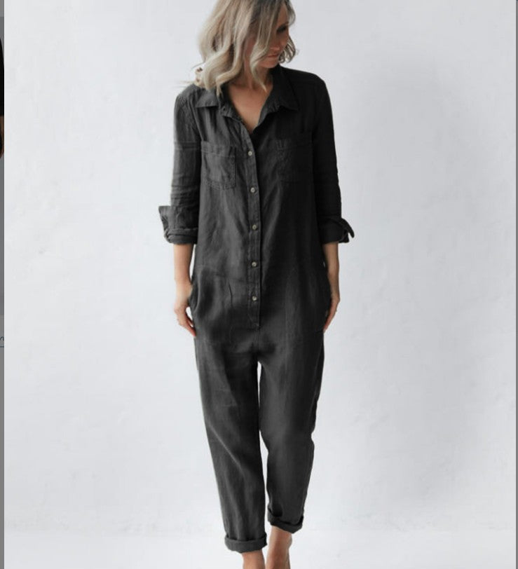 Tuta Slim Fit da Donna – Adatta per Uso Casual e Quotidiano, Con Zip e Vita Elastica