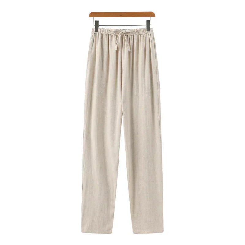 Varel | Pantaloni slim in lino